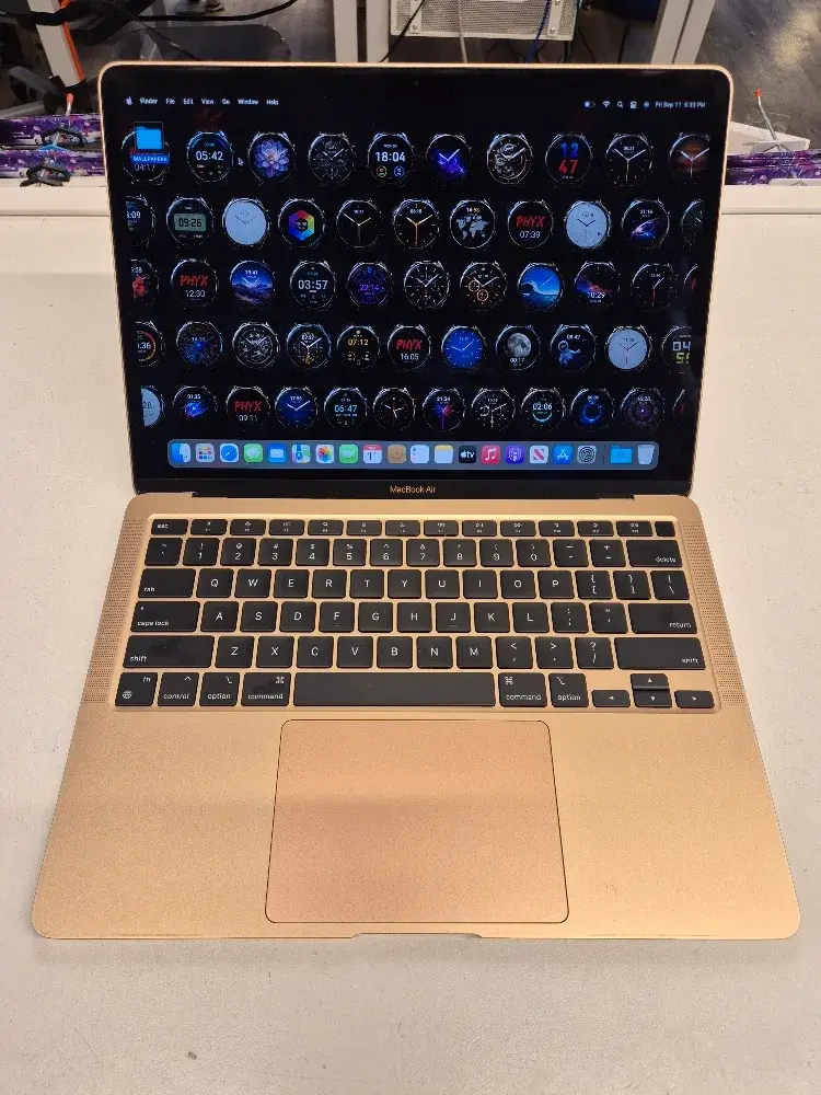 Apple MacBook Air 2020 with M1 chip, 13 inch aluminium laptop, 8GB RAM and 500GB SSD, used condition, view 1 of 7
