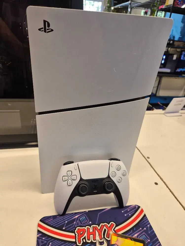 848GB PlayStation 5 Slim Digital console with controller, view 1 of 5