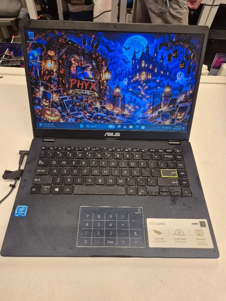 ASUS E410 14-inch laptop with Intel Celeron N4020, view 1 of 6