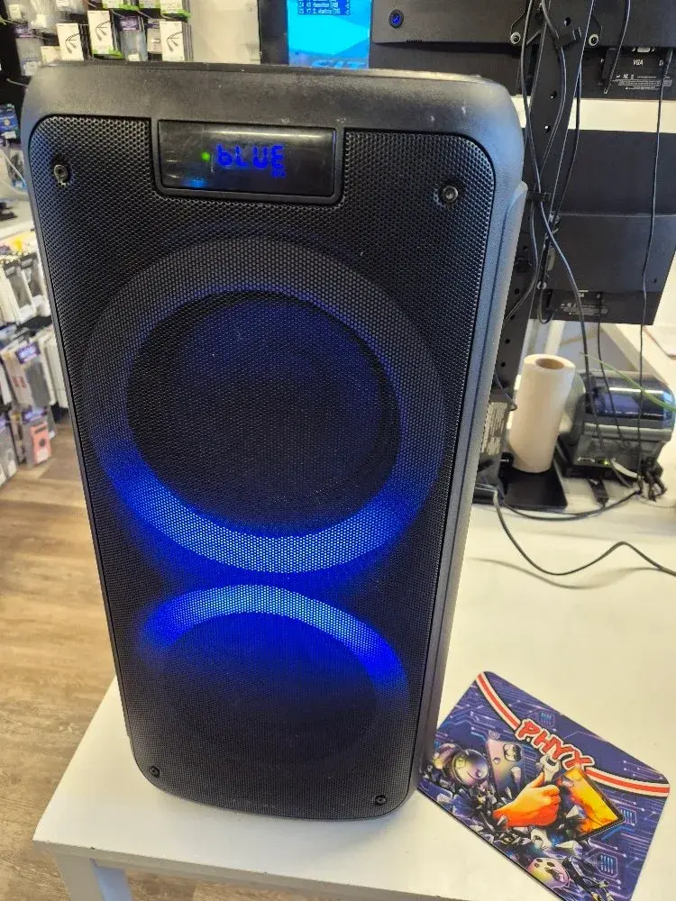 Billboard 25" Tall Dual 8" Speaker Bluetooth Speaker 8000W P.M.P.O, FM, USB SD, Aux inputs, TWS, Full Panel Lighting Plug In Only