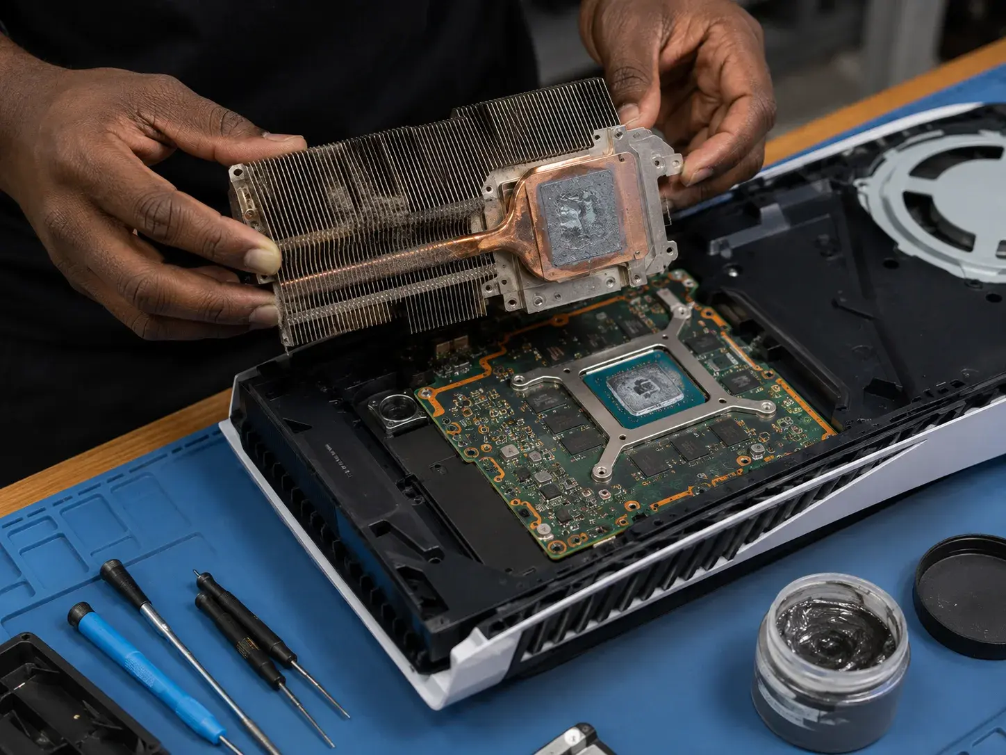 Gaming Console Heatsink Repair Workshop
