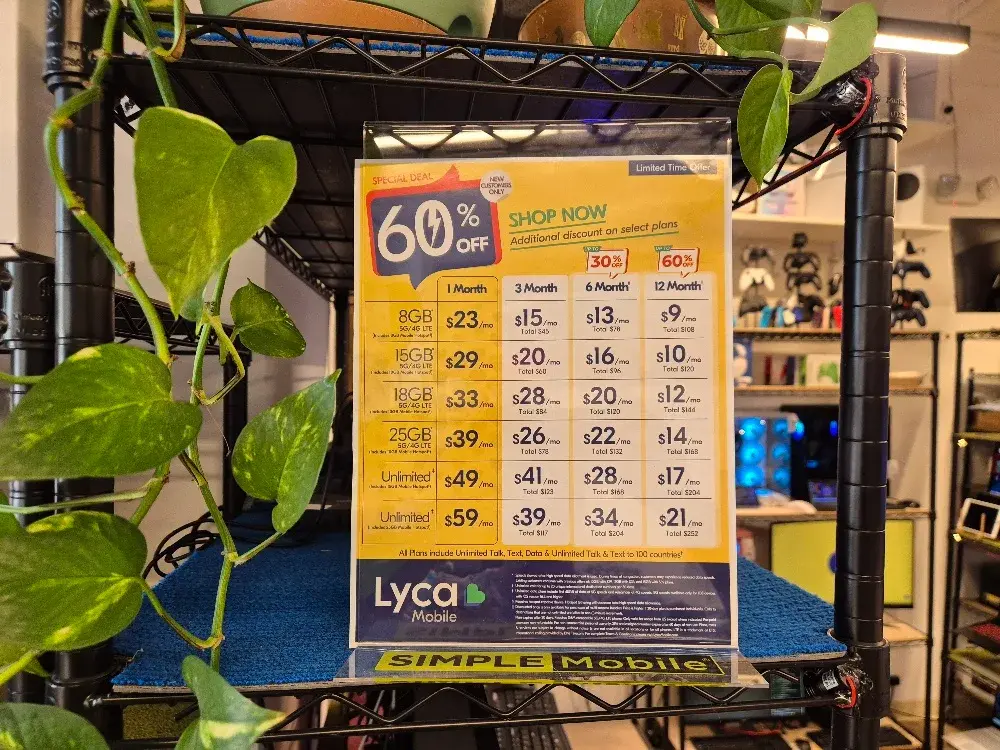 Lyca Mobile prices as of August 2026