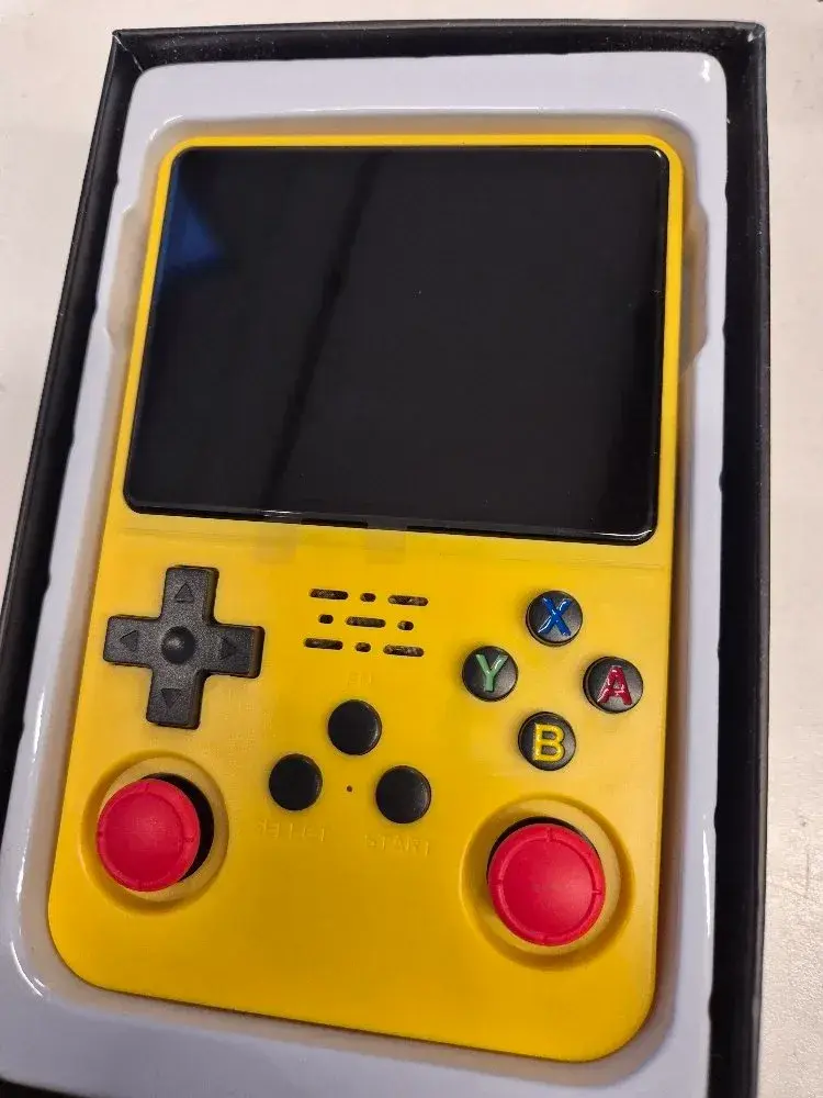 Yellow R36S in its open box
