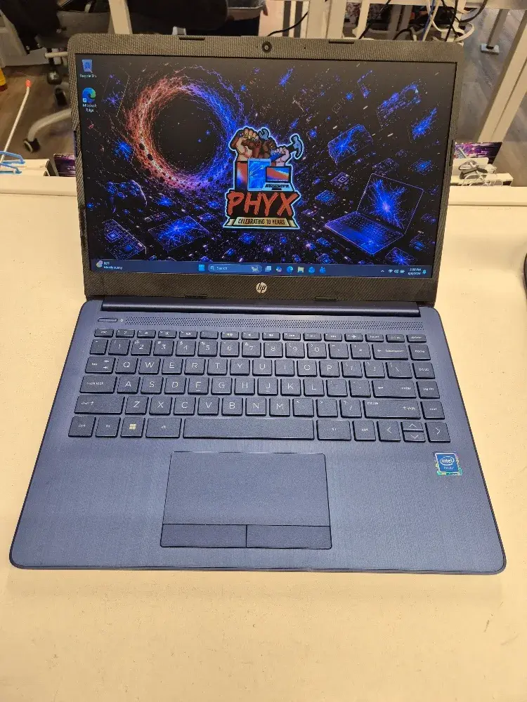 14" HP Laptop - 14-CF2111WM - 1.1 Intel Celeron N4120, 4GB RAM, 64GB SSD - BLUE - 5CG3142GFC + New Battery