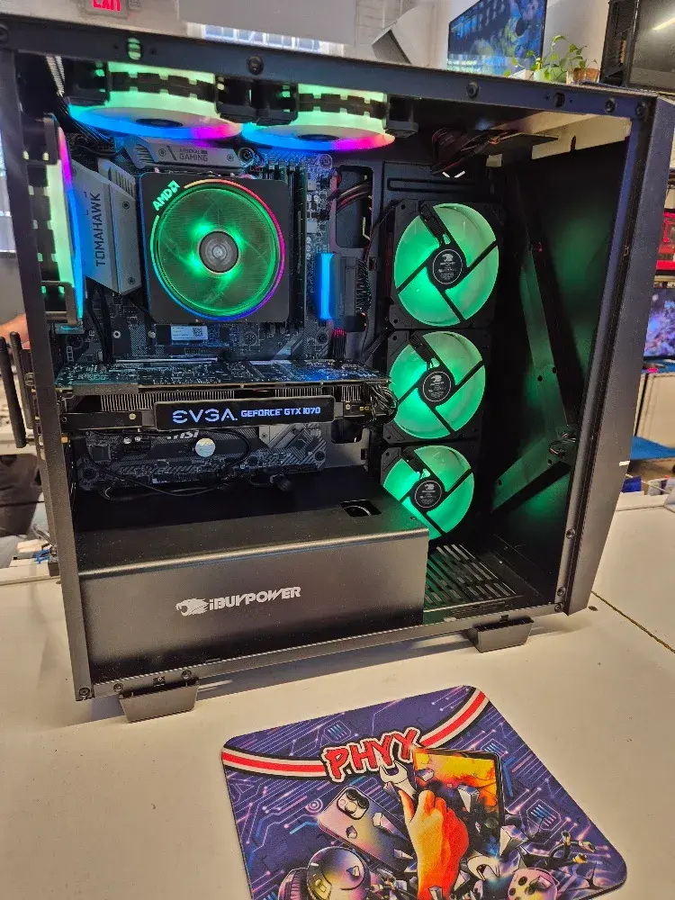 IBuyPower gaming PC with Ryzen 2700X and GTX 1070, view 1 of 6