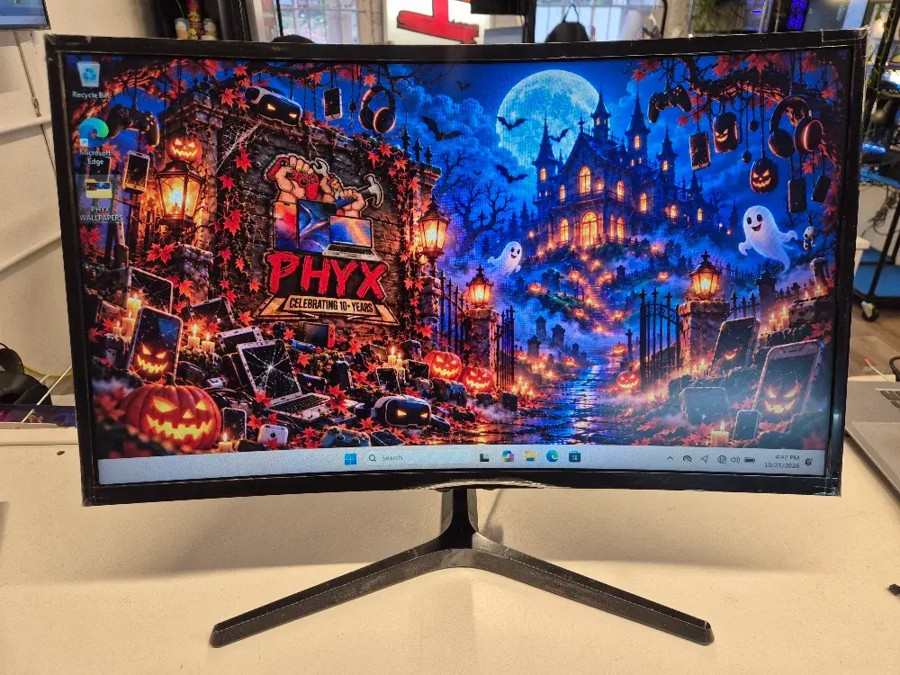 Samsung 27 inch curved monitor, view 1 of 8