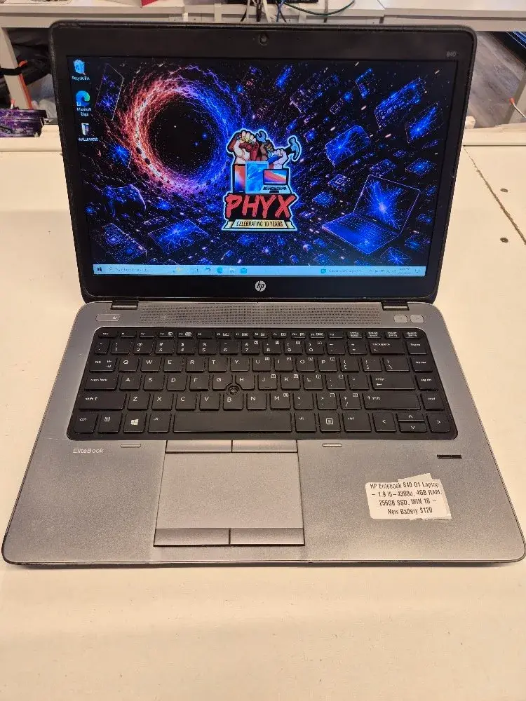 HP Elitebook 840 G1 Laptop - 1.9 i5-4300u, 4GB RAM, 256GB SSD, WIN 10 - New Battery CNU41193N3