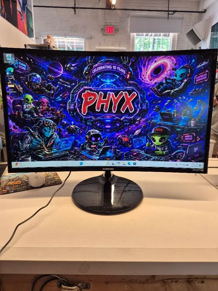 SAMSUNG 27 Inch Curved Computer Monitor, LC27F390FHNXZA LED 60Hz Full HD 1080P Gaming Slim Design for Home &Office