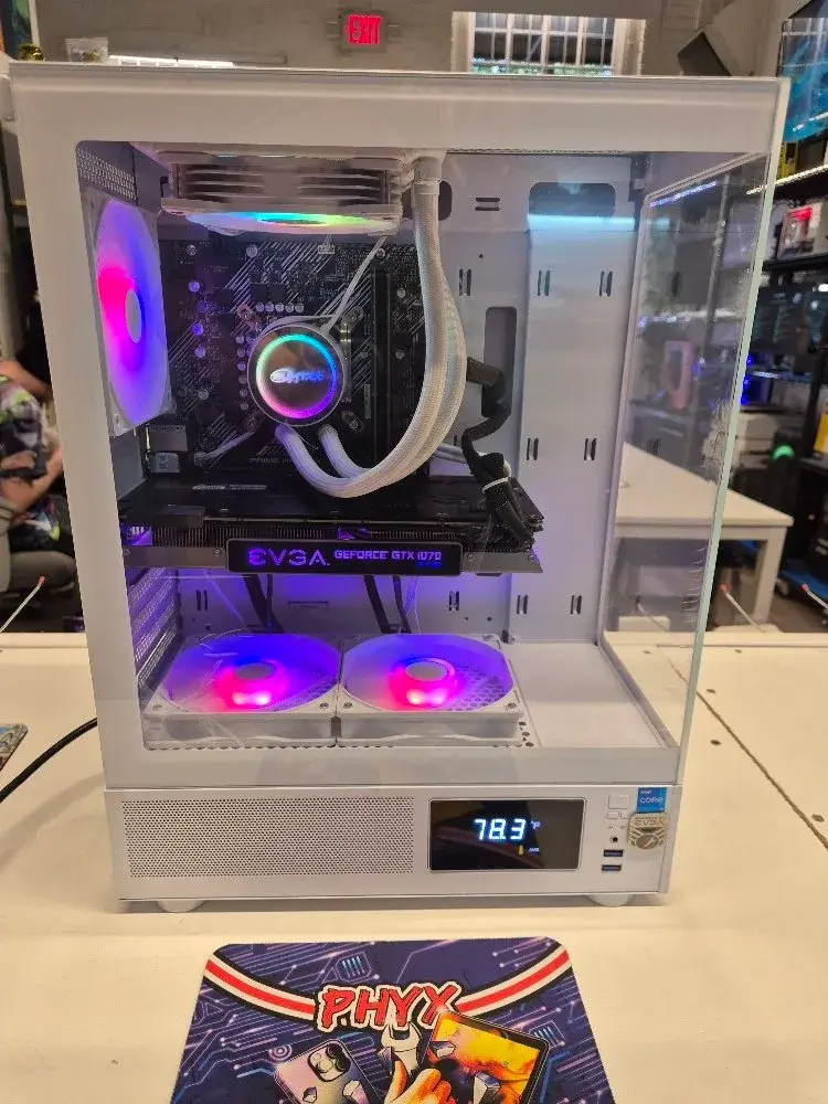 GAMDIAS Gaming PC 3.1 Intel i5-10500, ASUS Prime H410M-K Motherboard, GTX 1070 FTW 8GB, 16GB RAM, 256GB SSD + 2TB HDD, Wi-Fi 6 + BT 5 (88 FPS)