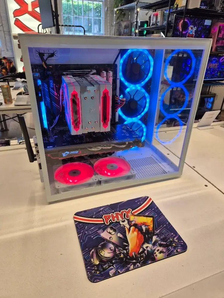 H3 HYXN ATX Gaming PC - 3.2 Ryzen 7 2700, MSI B450 Gaming Plus Max Motherboard, 16GB RAM, MSI GTX 1060 6GB, 500GB SSD + 2TB HDD, WiFi + BT - 64FPS