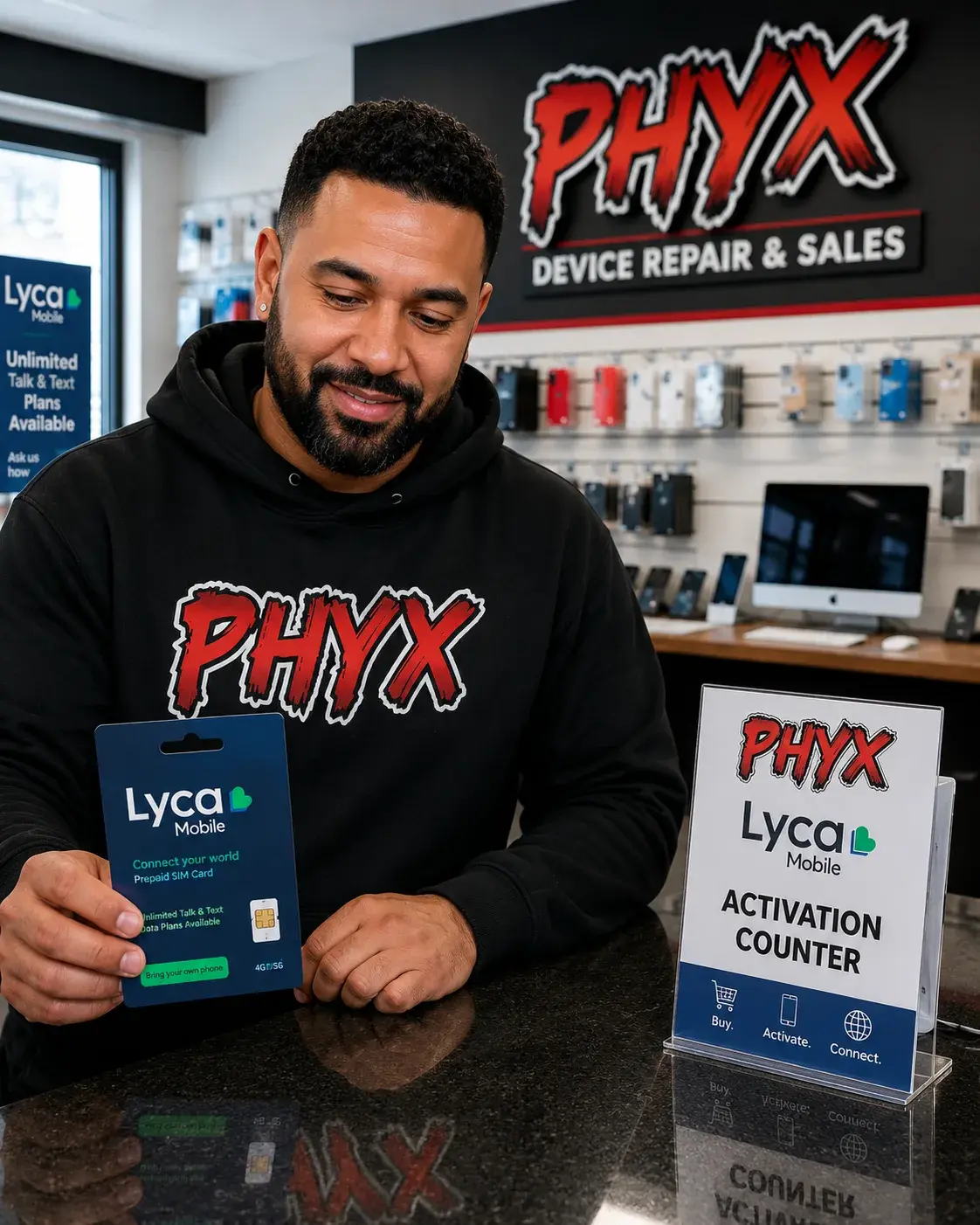 Lyca mobile activation at PHYX