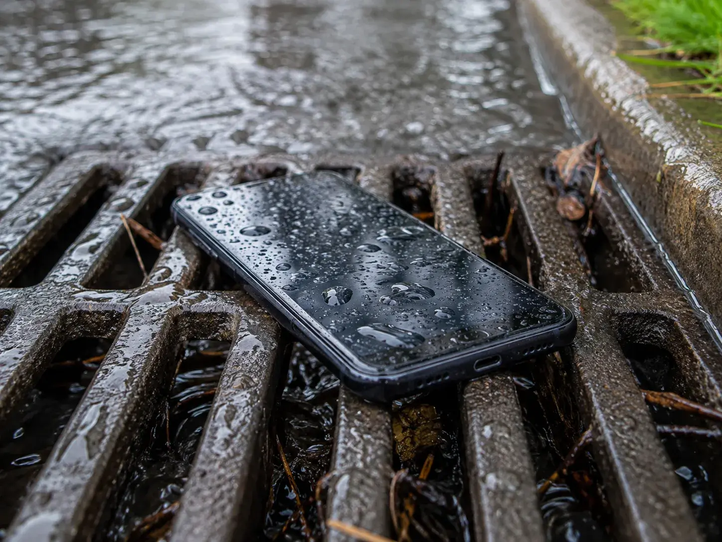 Water damaged iPhone outside