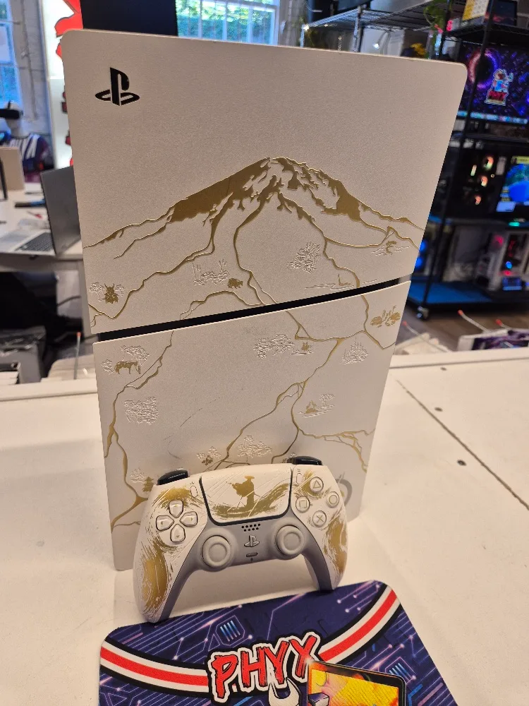 1TB PlayStation 5 PS5 Slim Console Disc w/ Controller - Ghost of Yotei - V457Z7YL910303695